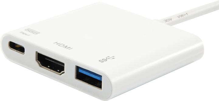 Actual product image equip USB type C to (USB-C, 3 Ports)
