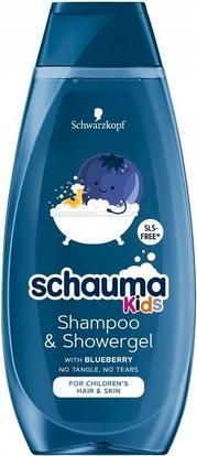 Schwarzkopf Schauma - Kids Shampoo and Showergel shampoo for all hair types and baby ueberry 400ml (400 ml, Flüssiges Shampoo)