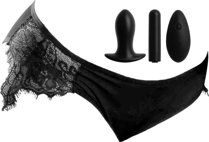 Actual product image Pipedream Hookup Panties - Princess Panties With Butt Plug, Bullet And Remote Control