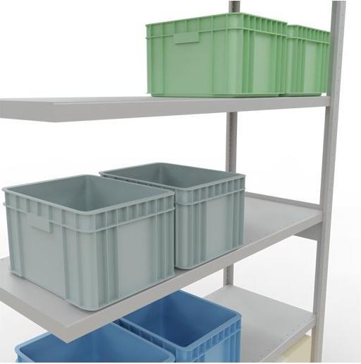 Produktbild Schulte Lagertechnik Stecksystem Anbauregal MULTIplus250 mit Längenriegel