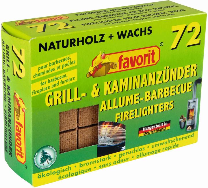 Favorit Grill- und Kaminanzünder 72 Stück 1828