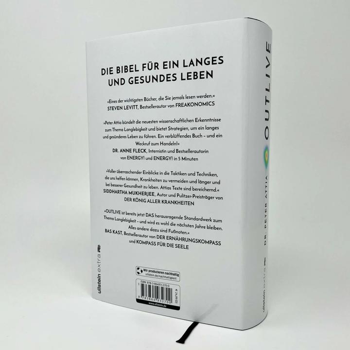 Actual product image Outlive (German, Susanne Warmuth, Peter Attia, Jorunn Wissmann, Bill Gifford, 2024)