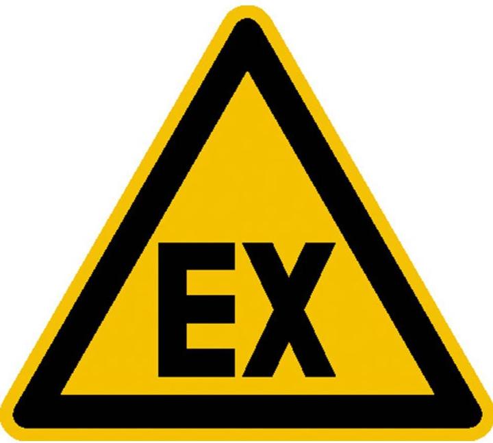 BRW Warnschild Explosionsfähige Atmosphäre - 20 cm