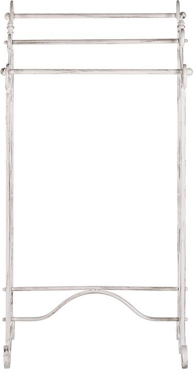 Produktbild Beliani Handtuchständer Antik Optik weiss 49 x 91 cm freistehend 3 Arme CHILLAN