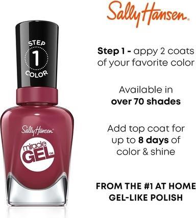 Productafbeelding Sally Hansen Wondergel STAP1 (256 Juiste P-roos, Gel effect nagellak)