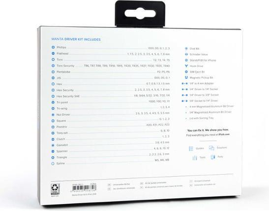 Immagine prodotto iFixit Manta Precision Bit Set (PH00, PH2, PH1, PH0000, PH0, PH3)