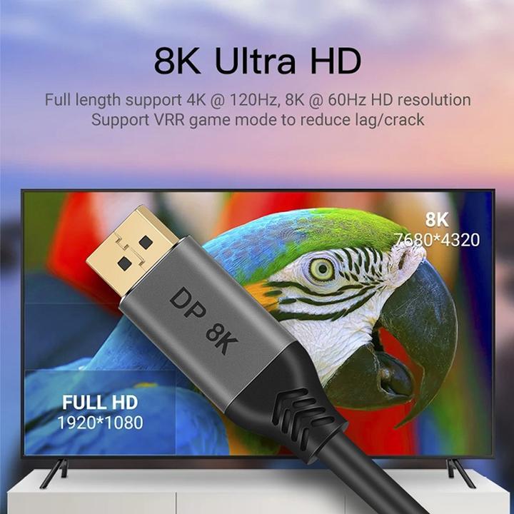 Actual product image Ueli Express 8K DisplayPort cable 1.4 (DisplayPort)