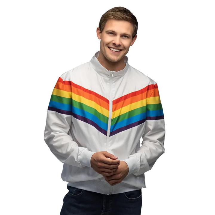 Produktbild Boland 80er Jahre Trainingsjacke Vintage Rainbow Mann (M, L, XL, XXL)