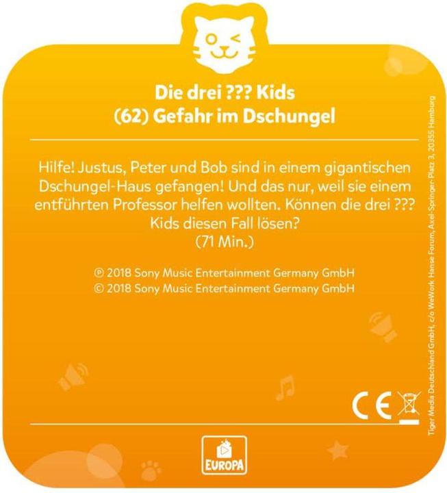 Produktbild Tigermedia Tigercard Die drei??? Kids: Gefahr im Dschungel (Deutsch)