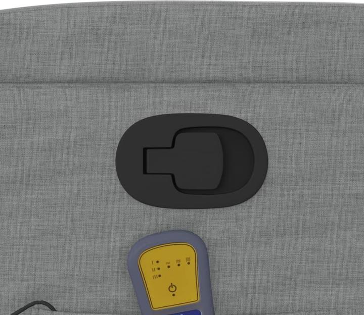 Actual product image VidaXL Massage chair light grey fabric,Colour: Light grey,Material: Fabric