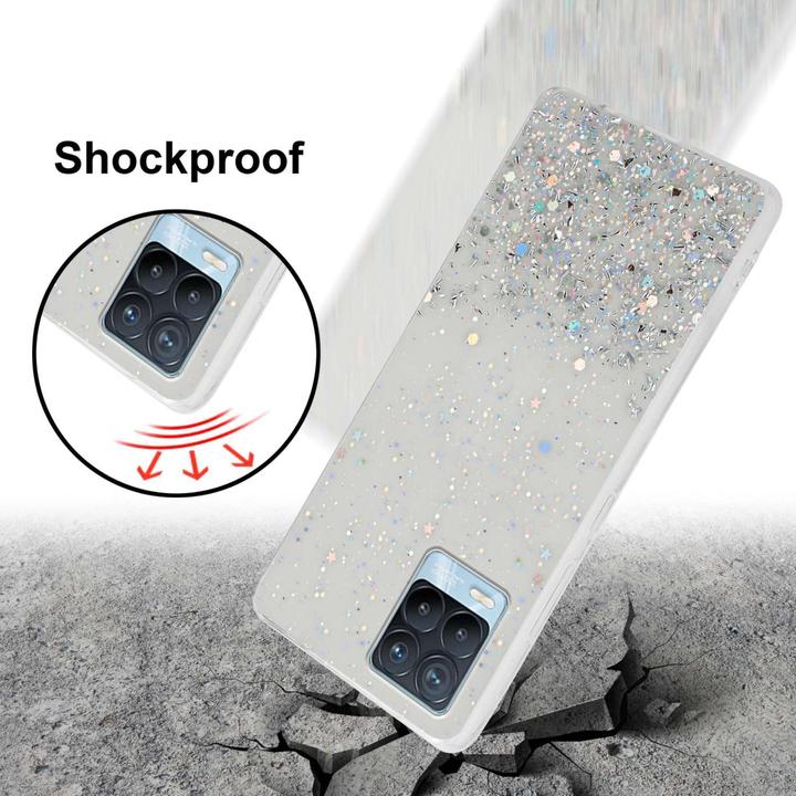 Image du produit Cadorabo Coque pour Realme 8 4G / 8 PRO TPU funkelnder Glitter (realme 8)
