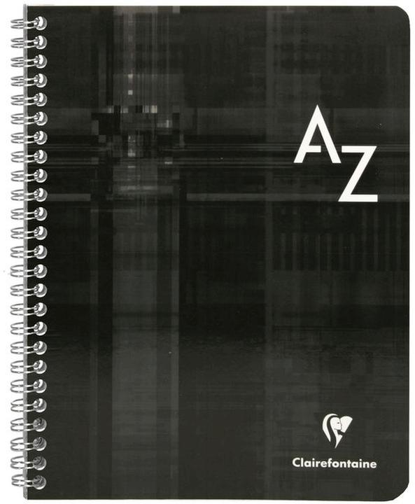 Image du produit Clairefontaine Carnet à spirales avec index A -Z (17 x 22 cm, Quadrillé)