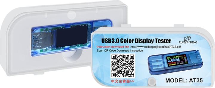 Actual product image RD Tech AT35 USB 3.0 tester measuring device with capacitance measurement