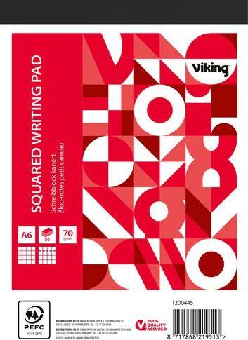 Actual product image Viking Notepad DIN A6 Chequered (A6, Checked, Soft cover)