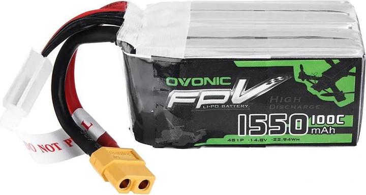 Immagine prodotto AccuCell Batteria 1550mAh 14.8V 100C 4S XT60 per modellismo (14.80 V, 1550 mAh)
