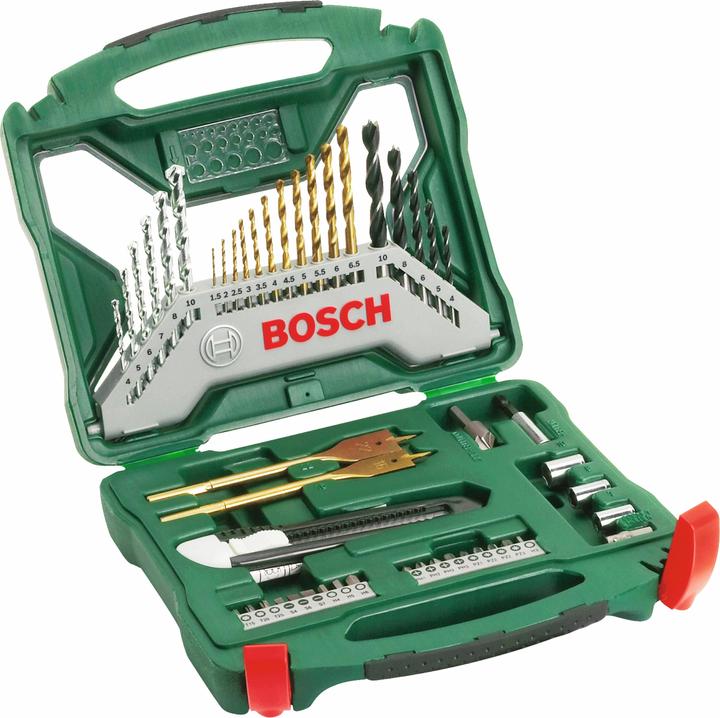 Bosch Zubehör X - Line Titanium Drill - and bit set 50 pieces (1.5 mm, 2 mm, 2.5 mm, 3 mm, 3.5 mm, 4 mm, 4.5 mm, 5 mm, 5.5 mm, 6 mm, 6.5 mm, 7 mm, 8 mm, 10 mm, 16 mm, 22 mm)