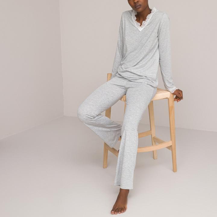Produktbild La Redoute Collections Pyjama mit Spitze (W32/L34)