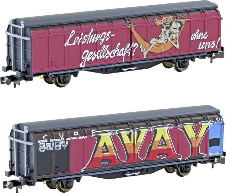 Actual product image Hobbytrain SBB sliding wall wagon Hbbillns Ep.VI Graffiti (Track N)