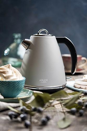 Productafbeelding Adler AD 1343g Elektrisch, 2200 W, 1.5 L, Roestvrij staal, 360 ° draaibare voet, Grijs (1.50 l, EU-stekker)