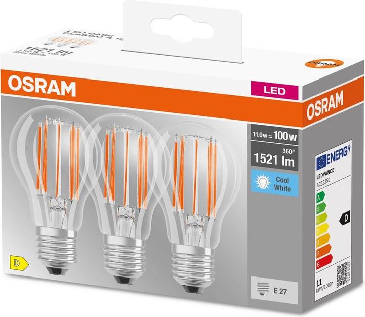 Actual product image Osram Led Base Classic A (E27, 11 W, 1521 lm, 3 x, D)