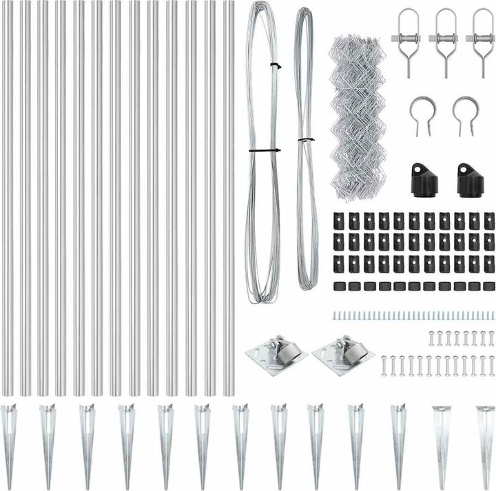 Produktbild VidaXL Kettenschalung Set aus 2 Verzinkter Stahl 25 x 0,8 m Robust