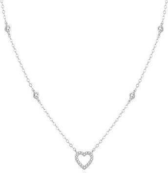 Beneto Gentle silver necklace with heart AGS1040 / 47