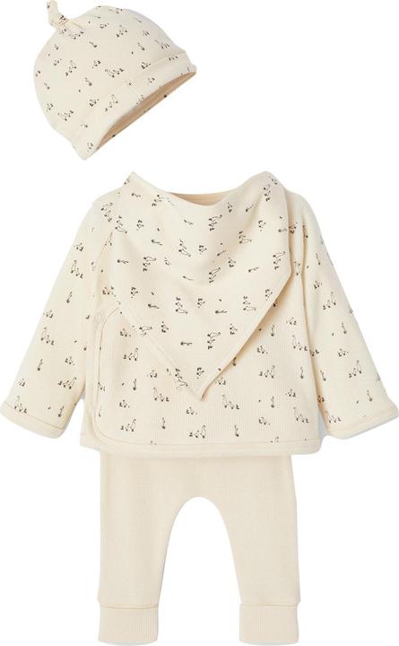 Produktbild Vertbaudet Bio-Kollektion: Baby Geschenk-Set: Jacke, Hose, Mütze & Halstuch mit Gänsen (74)