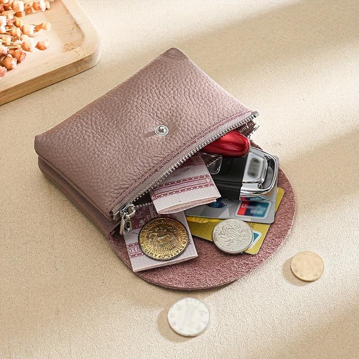 Immagine prodotto Only-Bags.Store Mini portafoglio vintage vegano, porta carte di credito in vera pelle, porta carte di credito e