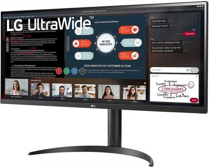 Produktbild LG LCD ||34WP550-B|34"|21 : 9|Panel IPS|2560x1080|21:9|60Hz|Matte|5 ms|Height adjustable|Tilt|Colour (2560 x 1080 Pixel, 34")
