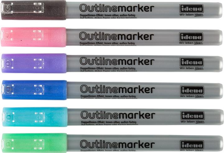 Actual product image Idena Ouine Marker Stk (Light blue, Violet, Green, Blue, Black, Pink, 6 x)