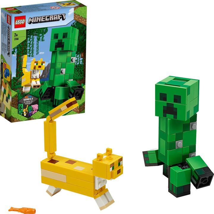 Actual product image LEGO BigFig Creeper and Ocelot (21156, LEGO Minecraft)