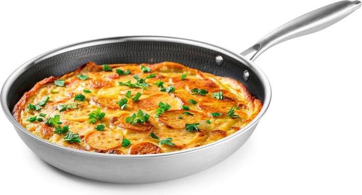 Immagine prodotto Bratmaxx Bratpfanne Silber 20 cm, Material: Aluminium, Edelstahl (Padella per friggere, Alluminio)