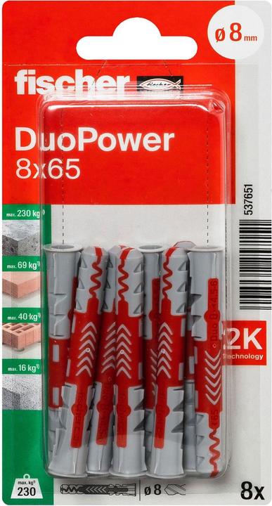 Produktbild Fischer DuoPower 8x65 K (8) (8 Stk.)