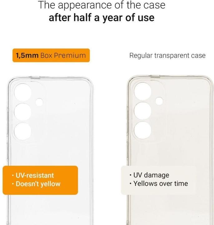 Actual product image OEM Back panel cover BOX PREMIUM 1,5 mm case for SAMSUNG A25 5G transparent (Samsung Galaxy A25 5G)
