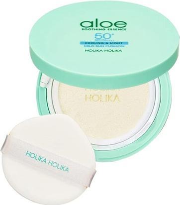 Holika Holika Facial Sunscreen In A Sponge Spf 50+ Aloe Soothing Essence Mild Sun Cushion 25 G (Sonnencreme, SPF 50+)
