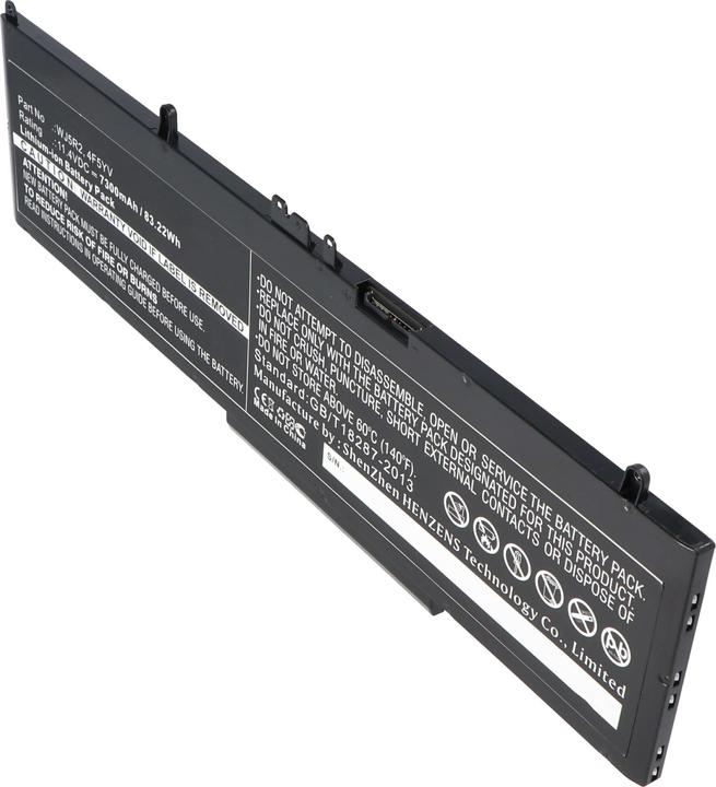Actual product image AccuCell Akku passend für Dell Precision 3510, 3510 Workstation, WJ5R2, 4F5YV, 11,4V 7300mAh (7300 mAh)