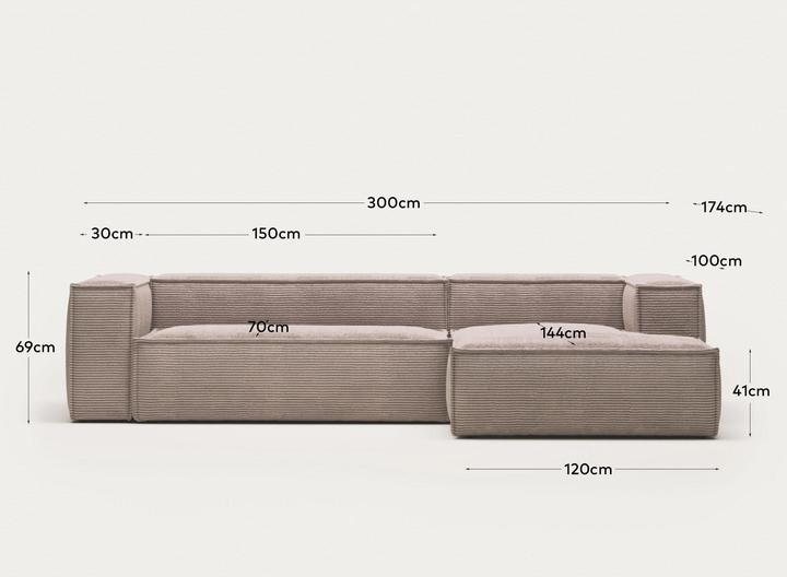 Produktbild Kave Home Blok (Ecksofa, 4-Sitzer)