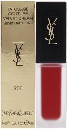 Actual product image Yves Saint Laurent Tatouage Couture Velvet Cream Rouge Faction 208 (208 Rouge Faction)