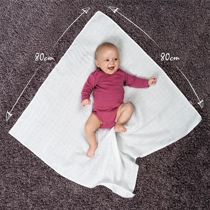 Produktbild La Loona LaLoona Mullwindeln & Mulltücher Mullwindeln / Mulltücher / Spucktücher 10er Pack 80 (80 cm, 80 cm)