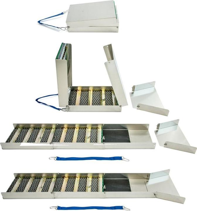 S E Folding Aluminum Sluice Box - Extended 50"/Folded 15"