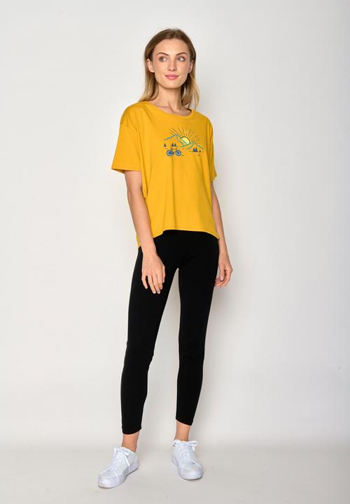 Actual product image Greenbomb Women's Nature Sunset Ride Feel T-Shirt (L)