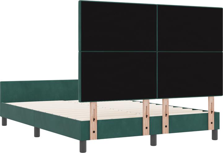 Produktbild VidaXL Bettgestell Dunkelgrün 140x200 cm Samt (140 x 200 cm)