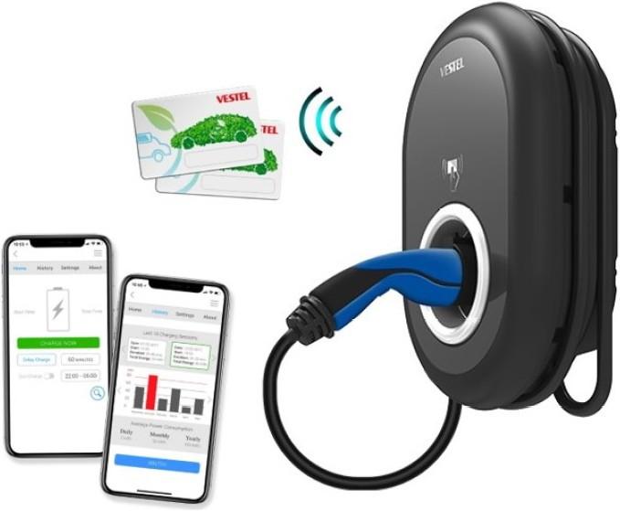 Image du produit Vestel EVC04 Home Smart (Type 2, 11 kW, 16 A, Câblé en dur)