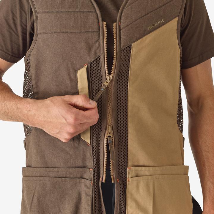 Actual product image Solognac Shooting waistcoat Trap 500 brown (XL)