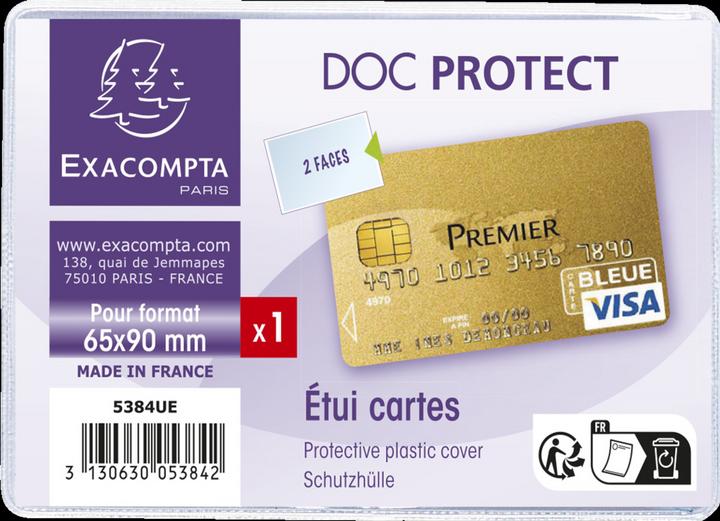 Actual product image Exacompta Doc Protect PVC Bank Card Protective Sleeve - Crystal (65 x 100 mm, 1 x)