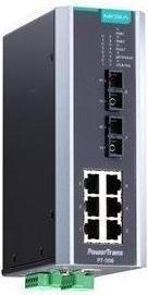 Produktbild Moxa PT-508-MM-SC-48 - Verwalteter IEC 61850-3 DIN-Rail-Ethernet-Switch mit 6 10100BaseT(X)-Ports und 2