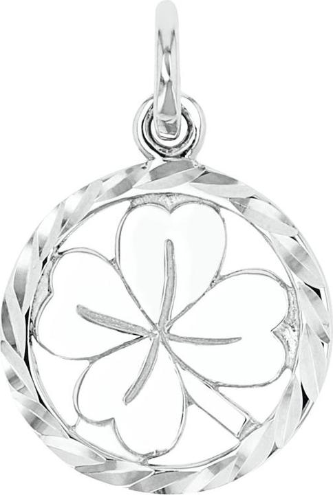 Amor Anhänger für Damen, 925 Sterling Silber | Kleeblatt (Silber 925)