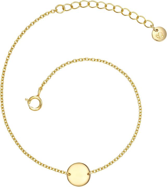 Immagine prodotto Glanzstücke München Cerchio da donna in argento sterling e oro giallo - 31408 (17 cm, Argento)