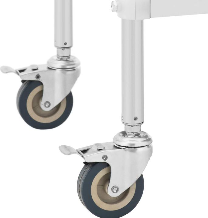 Actual product image Steinberg Laboratory Trolley - stainless steel - 2 shelves each 55 x 37 x 13 cm - 2 drawers - 20 kg