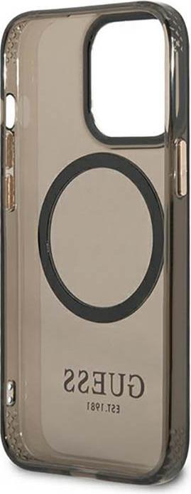 Produktbild Guess GUHMP13XHTCMK iPhone 13 Pro Max 6,7" czarny/black hard case Gold Outline Translucent MagSafe (Apple iPhone 13 Pro Max)